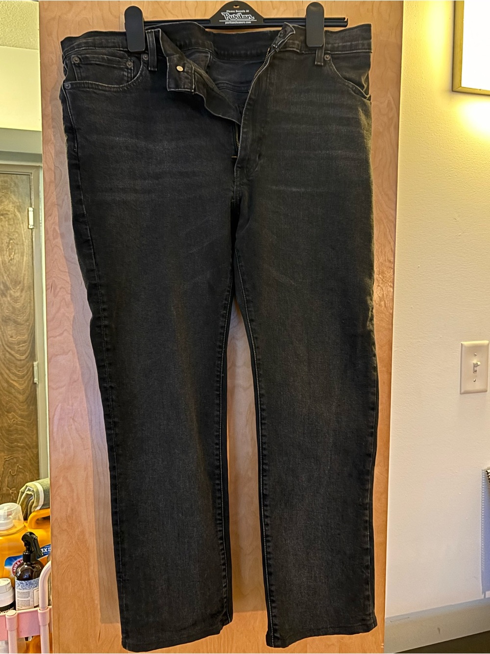 Signature by Levi Strauss Men's Black Straight Jeans